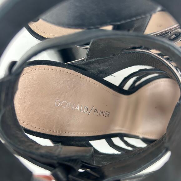 Donald J Pliner Bindy Block Cage Heels Gladiator Strappy Studded Metallic 9 - Picture 8 of 12